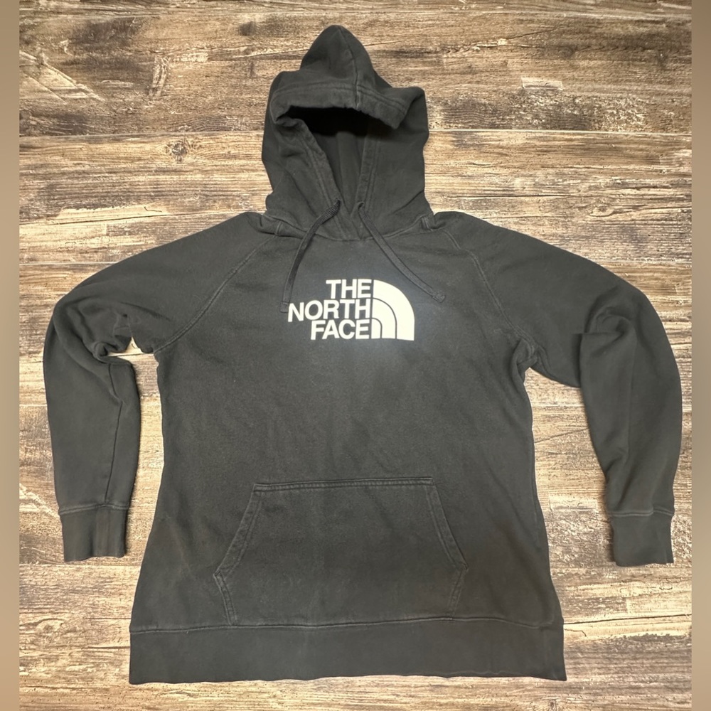 The North Face - Hoodie - Women’s XL Black Pullover Sweatshirt Big Logo - GUC